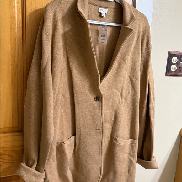 J. CREW Camel Sweater Blazer, NWT 3XL - Picture 3 of 6
